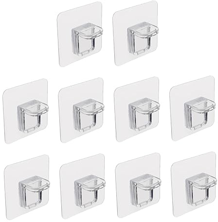 DIYEAH 10stücke Schrankregal-clips aus Kunststoff für Kleiderschrank-trennwand Wandaufkleber ohne Bohren Regalclips für Möbel