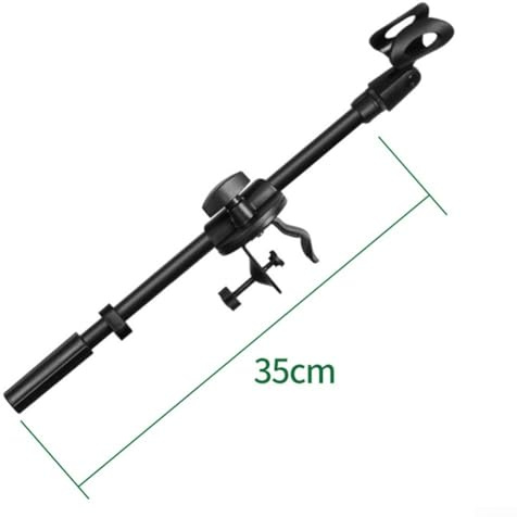 Supporto per microfono rotante per trasmissione dal vivo, clip regolabile per iPad e dispositivi mobili (per microfono)