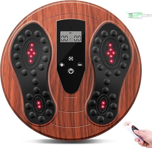 Medic Durchblutungs-Stimulator mit 660 + 850 NM Infrarotlicht & EMS-Fußmassagegerät - Elektrisch Muskelstimulator bei geschwollenen Knöcheln und Neuropathie-Schmerzen, inklusive 4 Elektroden
