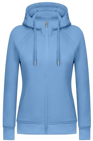 KEBORUILA Hoodie Damen Sweatjacke Kapuzenpullover Sweatshirt Kapuzenjacke Mit Kapuze Reißverschluss Fleece Oberteile