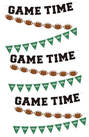 TOYZFRIENDY 3 Stück Rugby Banner American Football Hängedekoration Sport Motto Party Deko 9 Stück