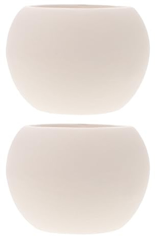 OFFSCH Maceta de Cerámica en para Pintar a Mano, 2 Piezas, Material de Dibujo para Manualidades Infantiles, Maceta Pintada a Mano para Proyectos de Arte Diy, Decoración Creativa