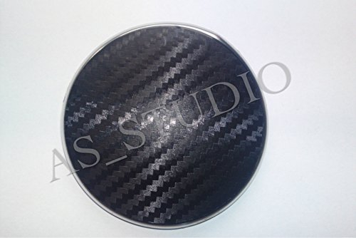 2x 80mm Emblem Folie 76mm Carbon schwarz
