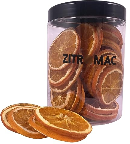 90gr Tranches d'Oranges Séchées sans Sucres Sjoutés, sans Additifs pour Cocktail, Décoration, Confiserie, Noël, Boissons - Fruits Séchés, Rondelle d’ Orange déshydratée Naturelle Qualité Premium