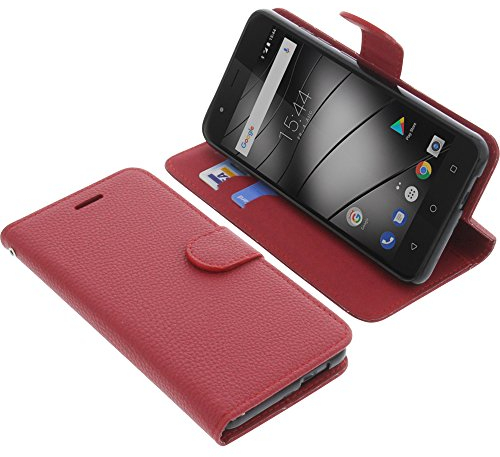 foto-kontor Tasche kompatibel mit Gigaset GS270 / GS270 Plus Book Style rot Schutz Hülle Buch