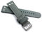 Sulla 24mm Herren Leder Uhrenarmband Pilot Wasserbüffel mit Nieten grau WB