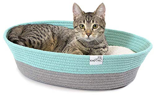Kitty City Cat Bed, Cotton, 14 W x 19 L x 5 H