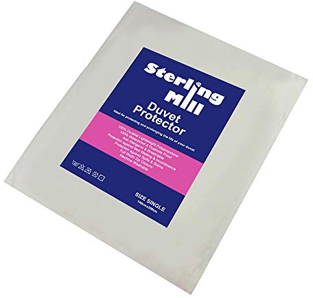 Sterling Mill Bettdeckenschoner mit Reißverschluss, wasserdicht, antiallergisch, für Einzel-, Doppel- und King-Size-Betten, Polyester, weiß, Einzelbett