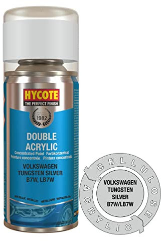 Hycote Double Acrylic Aerosol Car Spray Paint, Volkswagen - Tungsten Silver, 150 ml