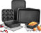 Granitestone Juego de utensilios para hornear antiadherentes, juego de moldes para hornear de 5 piezas, juego para hornear apto para lavavajillas, juego de moldes para horno