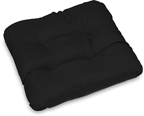 SuperKissen24. Stuhlkissen Sitzkissen für stühle - 4er Set 45x45 cm - Outdoor und Indoor - schwarz