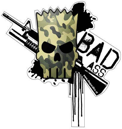 Bad Ass Aufkleber Sticker Autoaufkleber JDM Stickerbomb Tuning Cool Böser Bube Fuck You