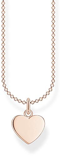 Thomas Sabo Damen Halskette Herz roségold 925 Sterlingsilber, 38-45 cm Länge