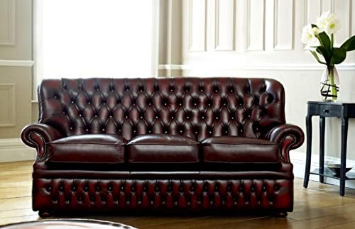 jvmoebel Chesterfield Sofa Couch Polster Stoff Leder Couchen Antik Stil Garnitur 3 Sitzer