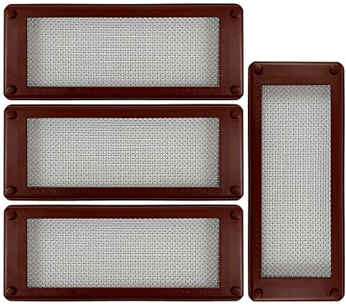 Roshield Pest Proofing Air Brick Mesh Vent Cover | Mouse Insect Rodent Control Prevention x 4 (Brown, Standard)