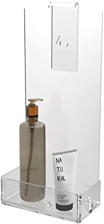 Agplex - Mensola doccia senza foratura adatto a box con porta scorrevole - Portasapone doccia da appendere su porta scorrevole - Solo per cabine doccia con scorrevole aperto - Facile installazione