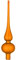 Inge-glas Christbaumspitze 26cm | Weihnachtsbaumspitze aus Glas | Hochwertige Spitze für den Weihnachtsbaum Weihnachten (Orange Matt | Mille Fiori)
