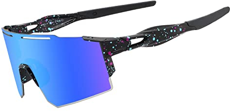 Eninedeuisou Sonnenbrille Fahrradbrille für Herren Damen UV 400 Schutz Schutzbrille MTB Sportbrille für Outdoorsport Radfahren Fahren Laufen Golf Baseball