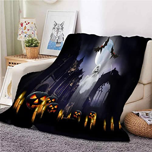 SJSXWQN Plaid Canape Couverture Polaire Chauve-Souris FantôMe Grise Plaid Canape en Flanelle en Microfibre Couverture 2 Personnes Doux et Chaude Couverture pour Lit Canapé - 180 x 220 cm