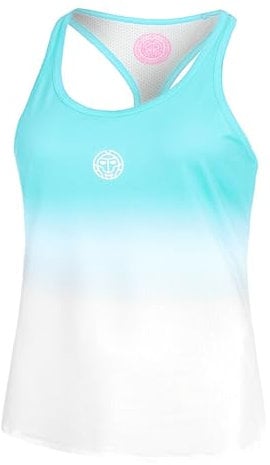 BIDI BADU Damen Crew Gradiant Tank - Aqua, White, Größe:M