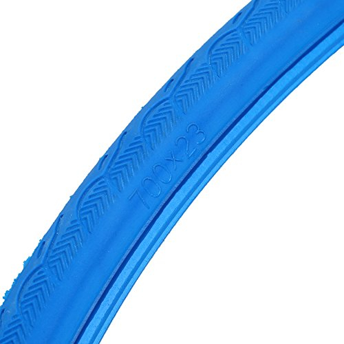 KIMISS Mode Fahrrad Radfahren, Reiten Vollreifen für 700 * 700c Tannus, 700x23c Reifen Schlauchloser Reifen für EIN 23C Rennrad Fixed Gear Blau (Blau)
