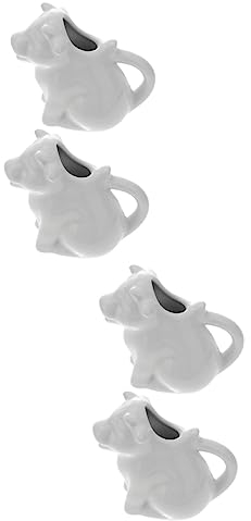 Cabilock 4 pezzi brocca per latte in ceramica, mini bollitore in ceramica, piccolo brocca per latte in miniatura, in ceramica, piccolo brocca per latte