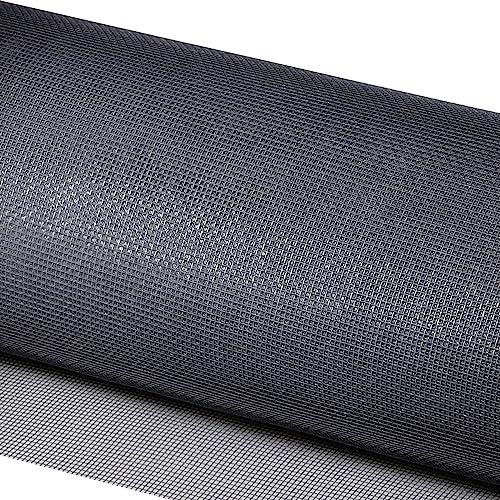 MEEYI Fliegengitter Fiberglas Meterware 200x1900cm DIY Mückenschutz Fliegennetz Fenster Meterware für Fenster, Balkontür Fenster und Türen grau