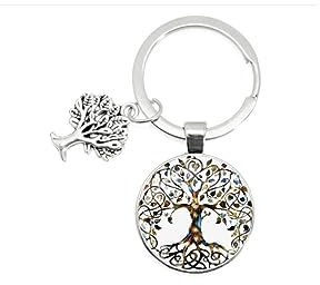 ARFUKA Keyring Tree Of Life Model Pendant Keychain Key Ring Bag Charm Jewellery Christmas Birthday Gift Keyrings Key Chain Key Ring Holder for Men and Women