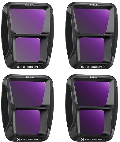 K&F Concept Bright Day - 4 Pack Air 3 ND/PL Filtersets(ND8/PL,ND16/PL,ND32/PL,ND64/PL) Kompatibel mit DIJ Air 3