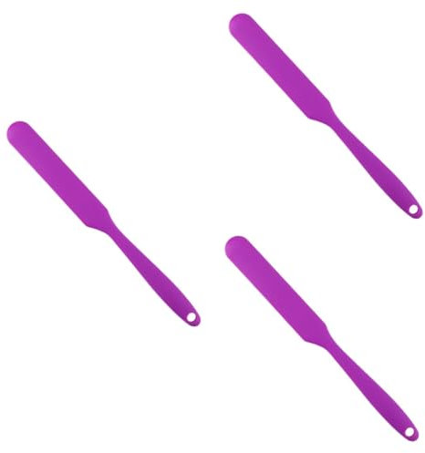 BESTonZON 3pcs Multifunction Hair Dye Brush Cosmetic Spatula Silicone Scraping Plate for Hair Treatments Diy Coloring