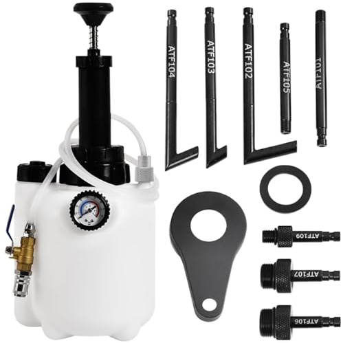 altivox 3L Transmission Fluid Pump Manual Oil Transfer Pump Fluid Transfer Pump Oil Filling Filler System Tool Extractor Tool Kit with Adapters