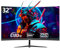 Gawfolk 32 QHD (2560 x 1440) 2K 1500R Computer Monitor - Curved Computer Monitor 75Hz - VA Screen for Home, Office and Dorm, Wall Mount - Black