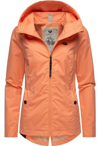 Ragwear Damen Übergangsjacke Monade Übergang wasserdicht mit großer Kapuze