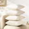 Softalker Weihnachtskissenbezug 45x45 Beige Weiß 4er Set Cord Sofakissen Dekokissen Couchkissen Kissenhülle Kissenbezüge Wohnzimmer Deko modern Flur Balkon Hotel Büro Garten Esszimmer Winter Herbst