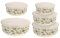 GRIRIW Lot de 5 bols en émail avec couvercle - Bol de service polyvalent pour fruits, salades et soupes pour garder au frais et stocker la cuisine