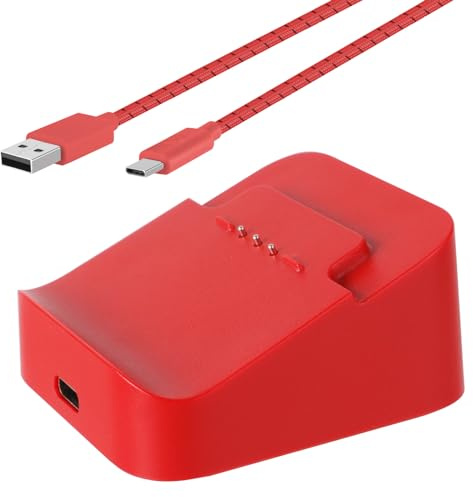 Vanpark Charging Station Dock & Charging Cable Cord for Xbox Elite Wireless Controller Series 2, Charging Set for Xbox One Elite 2 Controller (Red)