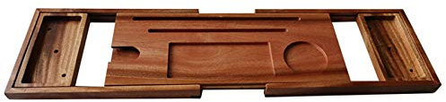Caddy de baño, Bandeja para bañera, Estante para bañera, Estante para bañera telescópico Antideslizante, Bandeja para bañera de Madera Multifuncional, Puente de baño