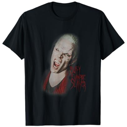 Buffy The Vampire Slayer Spike Vampire Face Closeup Vintage T-Shirt