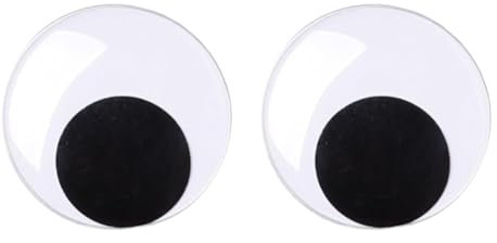 2 Stück Wackelaugen Selbstklebend,Wackelaugen,Wackelaugen Groß,80mm Runde Wiggle Googly Augen,Wackelaugen Selbstklebend Groß,Kulleraugen Selbstklebend,für DIY Dekorationen,Scrapbooking Spielzeuge