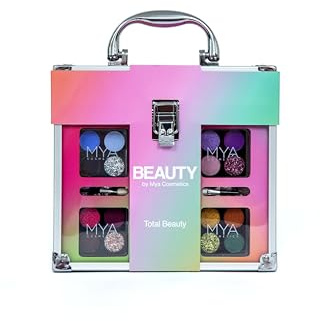 MYA - Transparent Makeup Case Toy Makeup | Portable | Clear Eyeshadow Blusher Lip Gloss Portable Travel Party Case