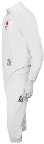 lyxamjrzyp 350N Fechtsportuniform, Anzug, Hose, Jacke, Weste, Dreiteiliges Set, für Florett, Degen, Säbel (rechte Hand)(28)