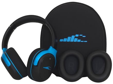 H2O Audio RIPT ULTRA Over-The-Ear Sport Headphones – 100% Sweatproof with Active Noise Cancellation, 50H Battery, Interchangeable Washable Cushions, Bluetooth, Mic, and Travel Case