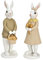 Miss Lovely 2er Set große Deko-Figuren Osterhasen Hasen-Paar Mann & Frau Oster-Fest Oster-Dekoration Deko-Figur Frühling Ostern Farben: weiß & Gold