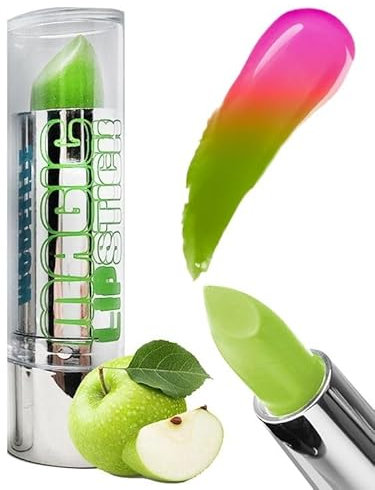 Rossetto Magico Reattivo al pH, Colori Vari e Personalizzati in base alle tue labbra, diverse varianti (Verde, 1)
