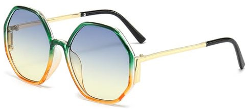 ZCCZJS Hexagon Sonnenbrille Frauen unregelmäßige Sonnenverglasungen Männer Fahren die Fischereischatten UV400