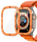 OFWAX Vetro temperato per Apple Watch Ultra 2 49mm Protezione schermo Telaio in metallo antigraffio per accessori IWatch Series Ultra 49mm(Orange)