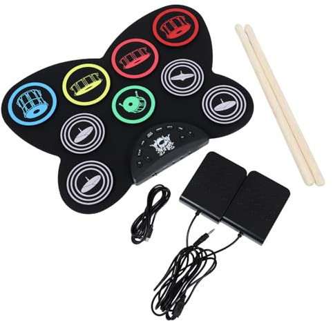 Warmhm 1set Batteria Portatile Per e Adulti Percussione Jack Per Cuffie e Ingressi Per Iniziare e Divertirsi La