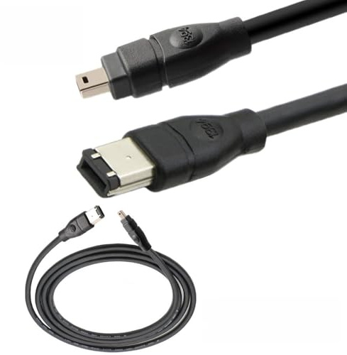 XUMIUZIY Cavo Firewire da 6 Pin a 4 Pin, Cavo DV con Cavo IEEE1394 Firewire 400, per la Videocamera per Laptop per Laptop per Computer (1,8 M / 5,9 piedi)