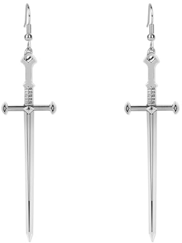 Gothic Ohrringe Schwert, Legierung Retro Ohrringe Gothic Ohrhänger Punk Schmuck für Frauen Männer Arcane Party Halloween Cosplay Geschenk