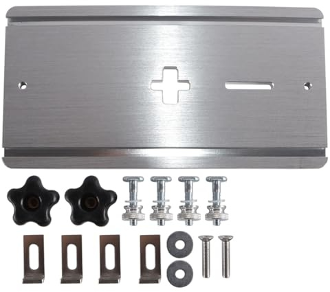 Durlo Sierra de calar eléctrica con placa abatible, inserto de mesa de fresadora de aleación de aluminio, herramientas de carpintería para banco de trabajo profesional, sierra de calar